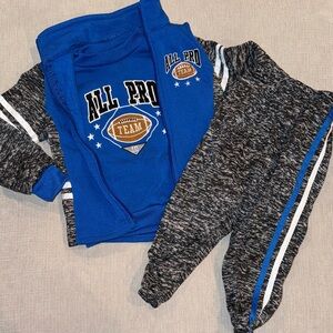 Boys football 3-piece sweat & vest set